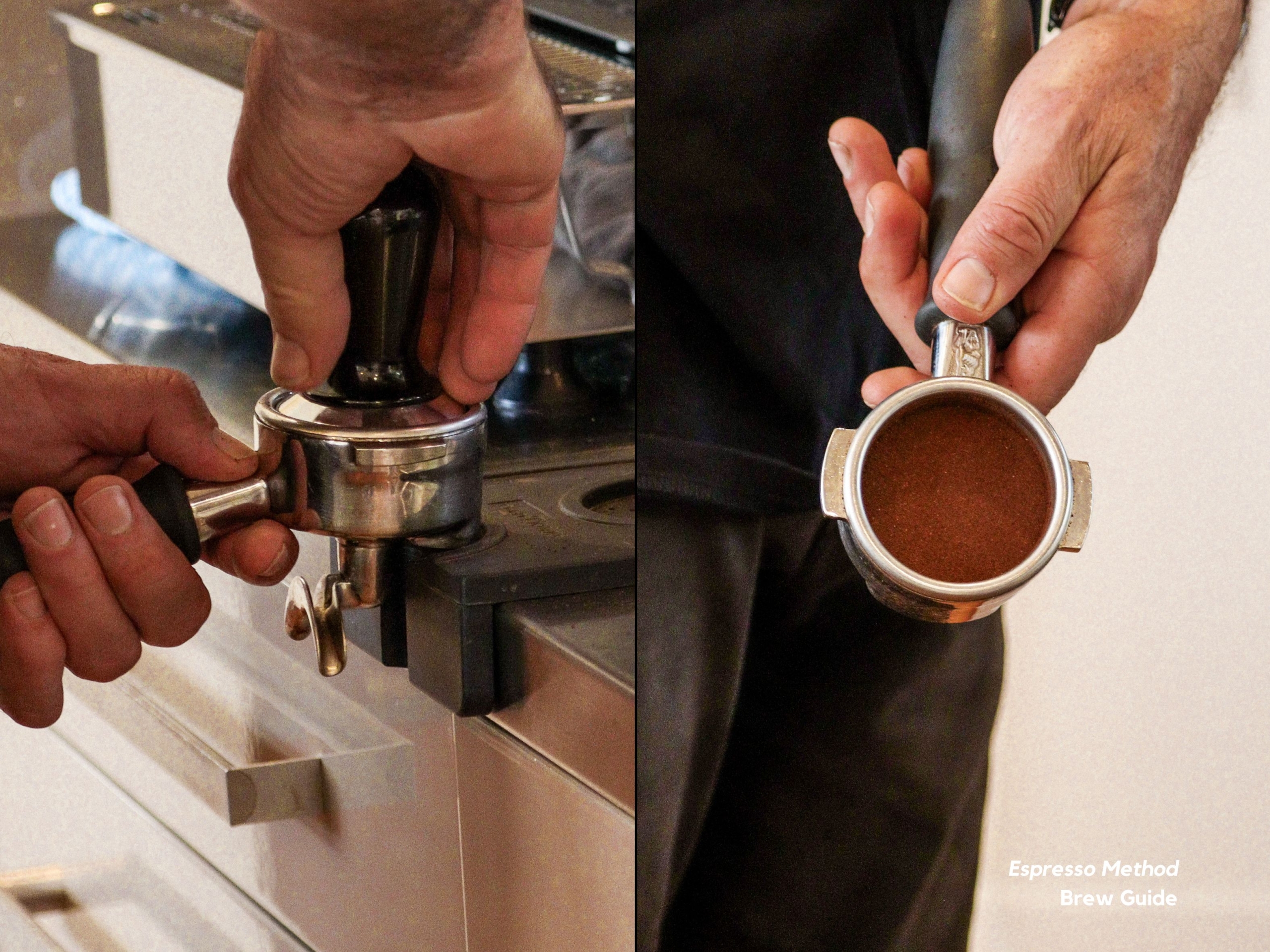 Tamping Step of Espresso Preparation