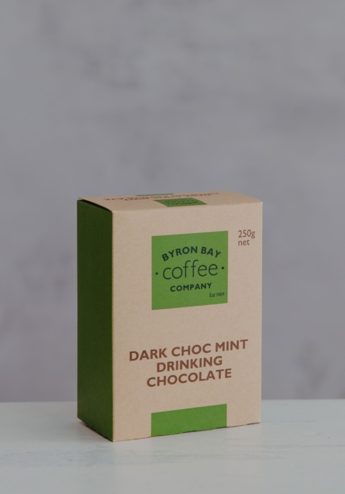 Box of Dark Mint Drinking Chocolate Powder