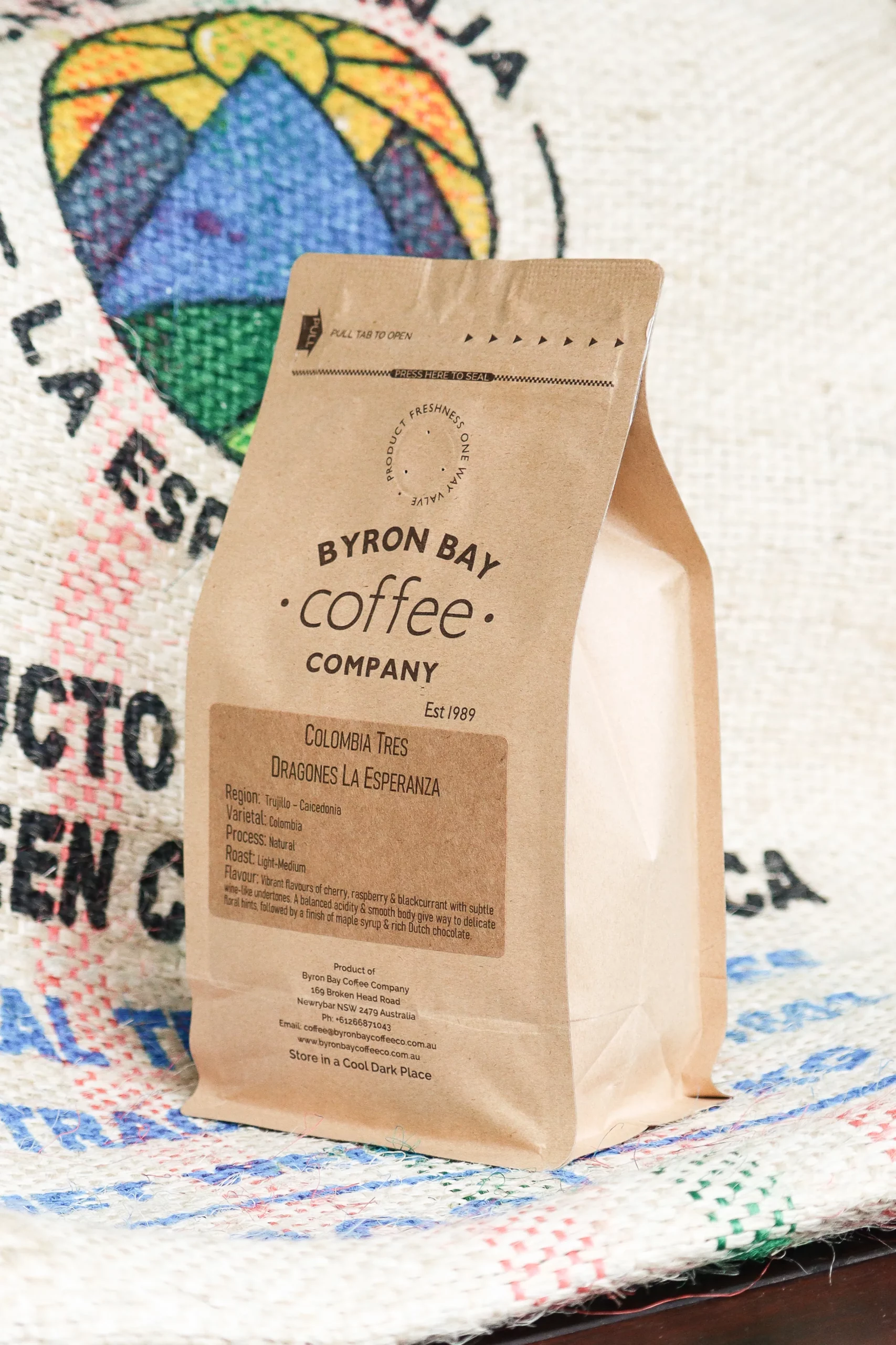 Bag of Single Origin Coffee from Colombia