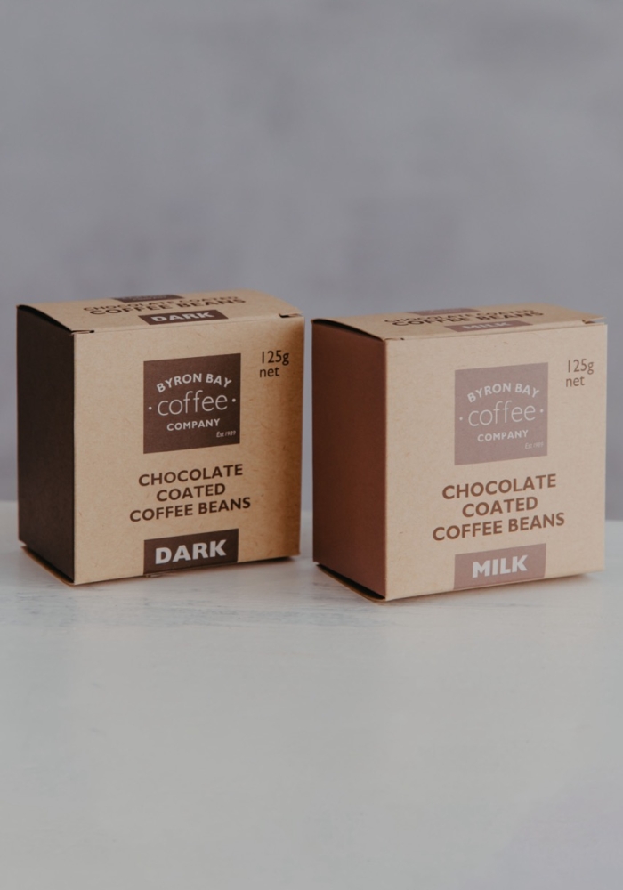 Milk and Dark Chocolate Coated Coffee Beans