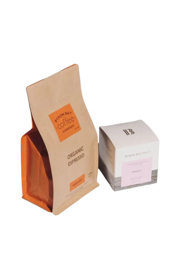 Organic Coffee and Byron Bay locally made tea